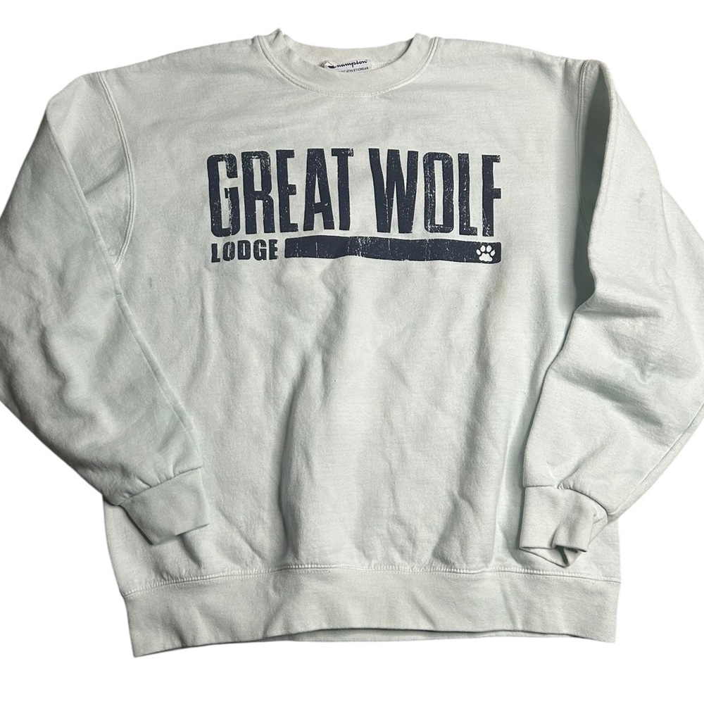 Champion Great Wolf Lodge Crewneck Sweatshirt Gray‎ Men’s L wash wear